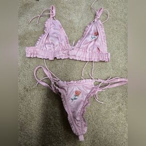 Victorias Secret For Love & Lemons Rosebud Set